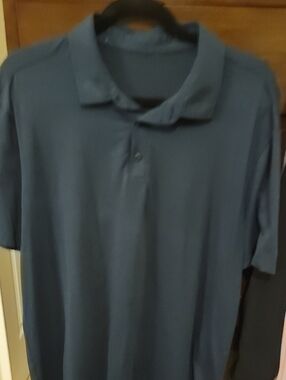 lululemon  Polo Shirt Mens Navy  Blue Evolution Performance Size Large
